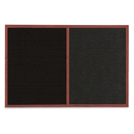 United Visual Products Slim Style Indoor Enclosed Corkboard, 36 UV504SC-GOLD-FORBO